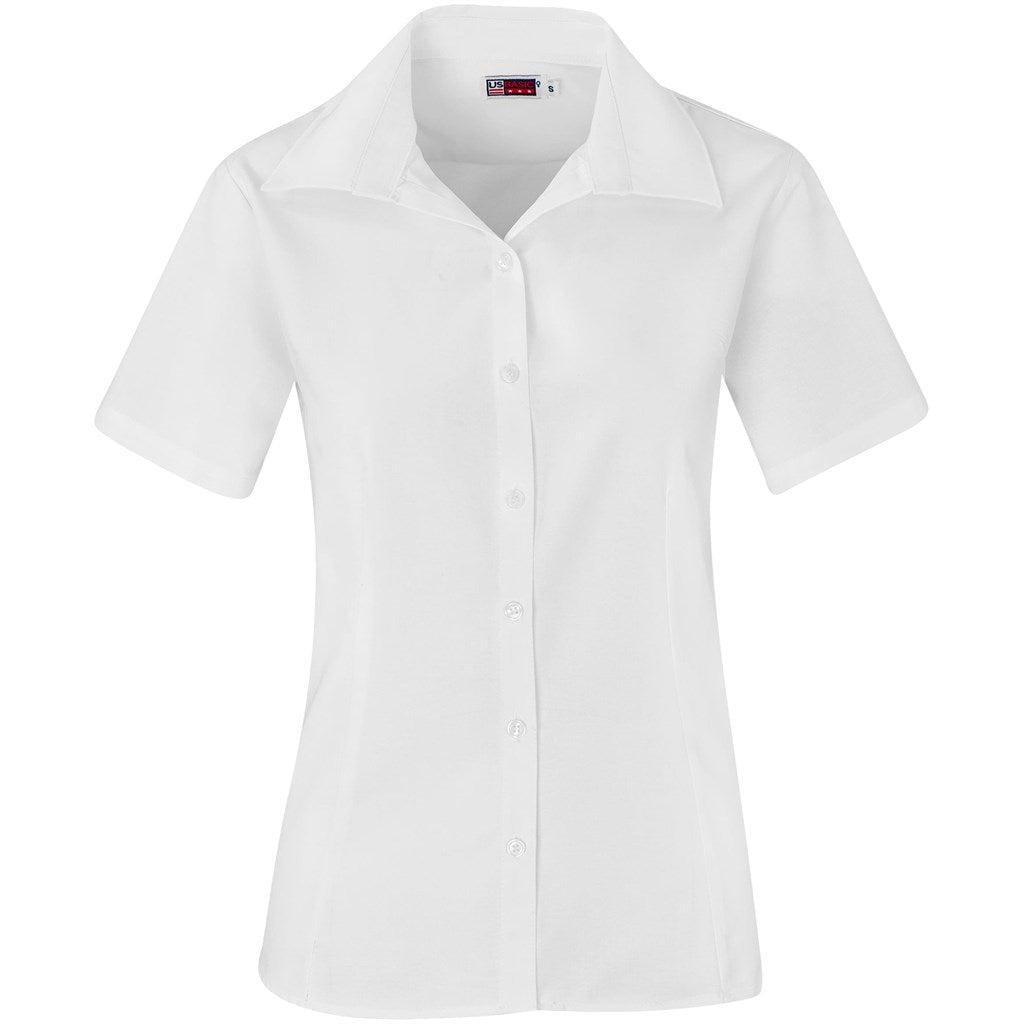 Ladies Short Sleeve Aspen Shirt WHITE