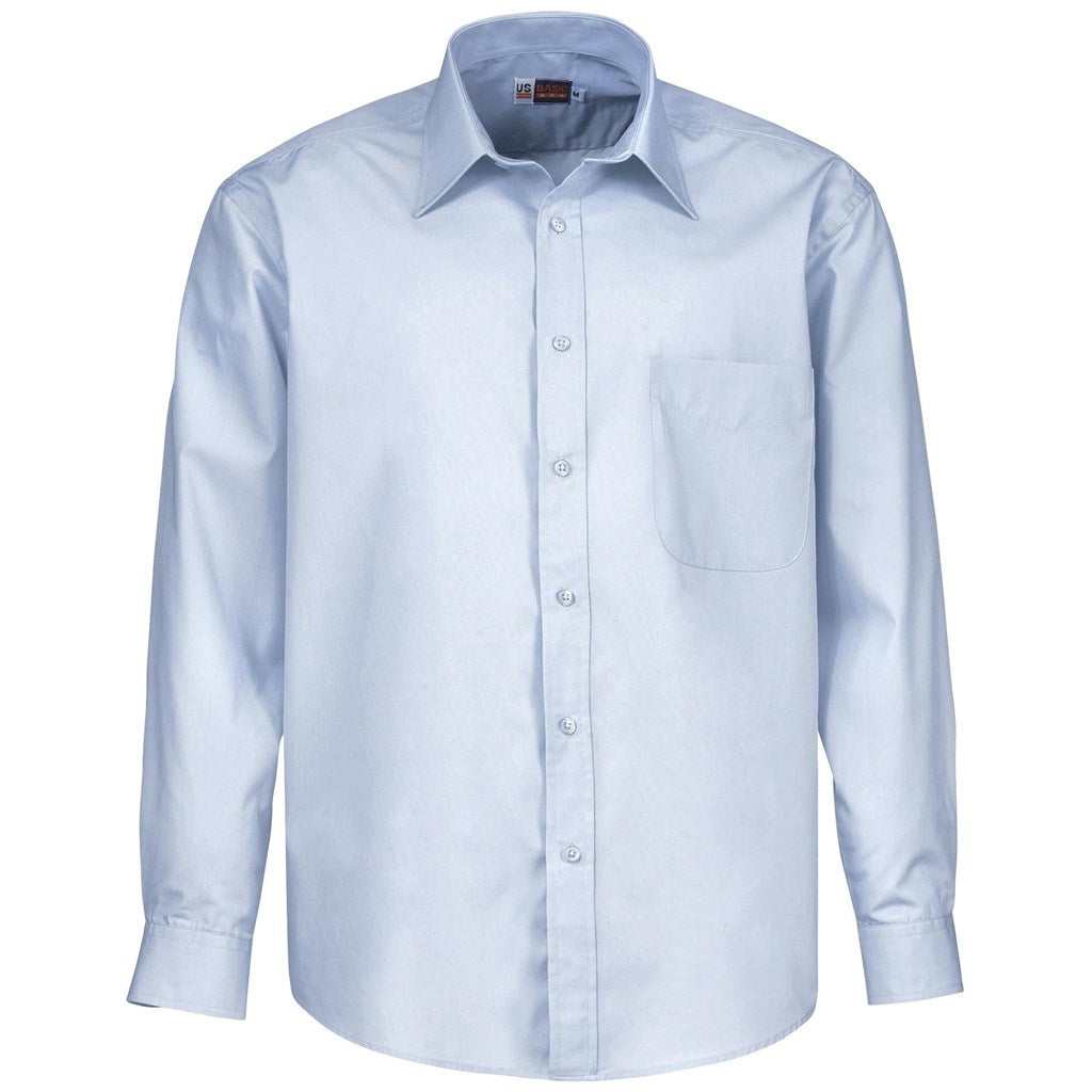 Mens Long Sleeve Washington Shirt - Blue BLUE