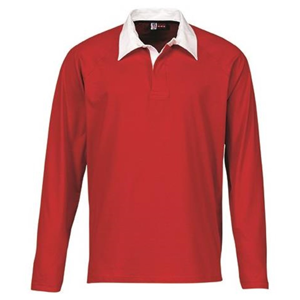 Mens Long Sleeve Brisbane Golf Shirt - Red RED