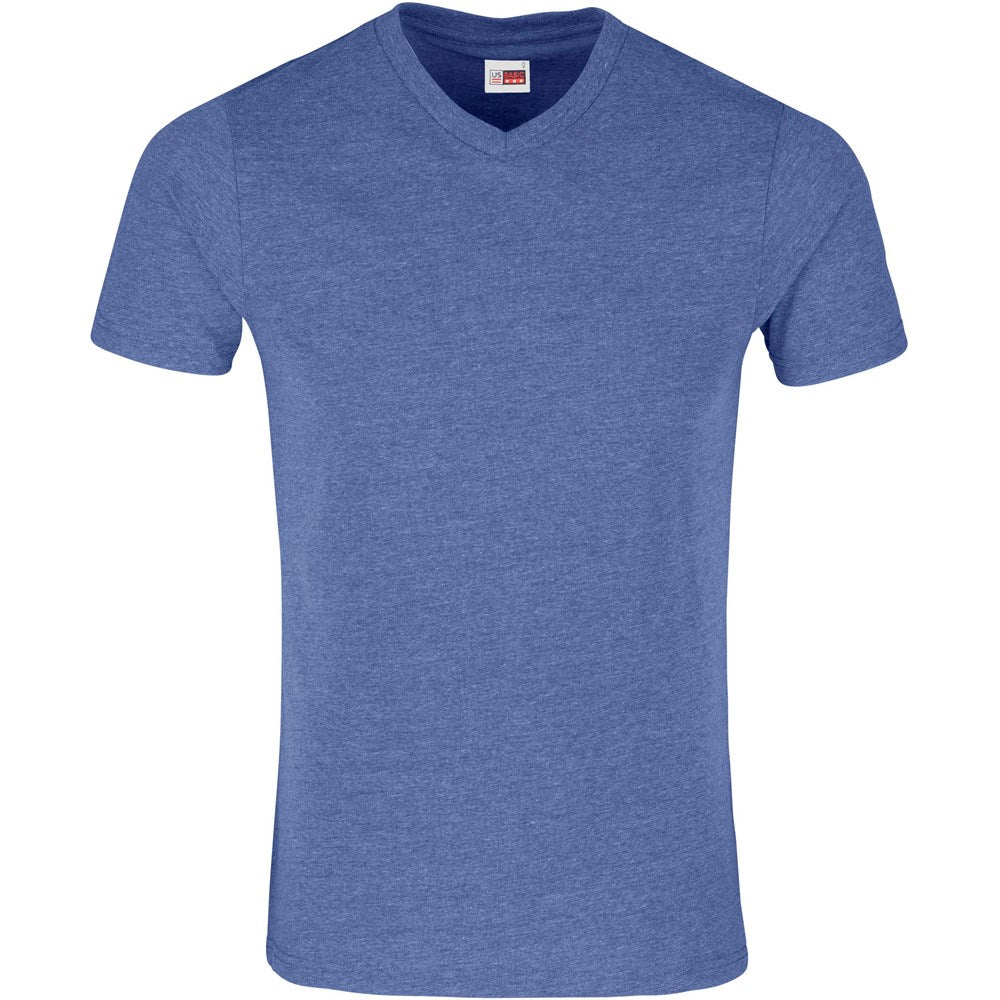Mens Michigan Melange V-Neck T-Shirt BLUE