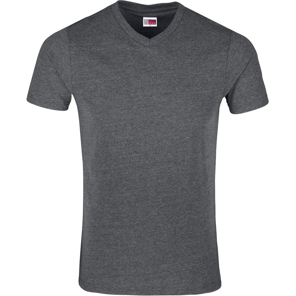 Mens Michigan Melange V-Neck T-Shirt DARK GREY