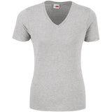 Ladies Michigan Melange V-Neck T-Shirt GREY
