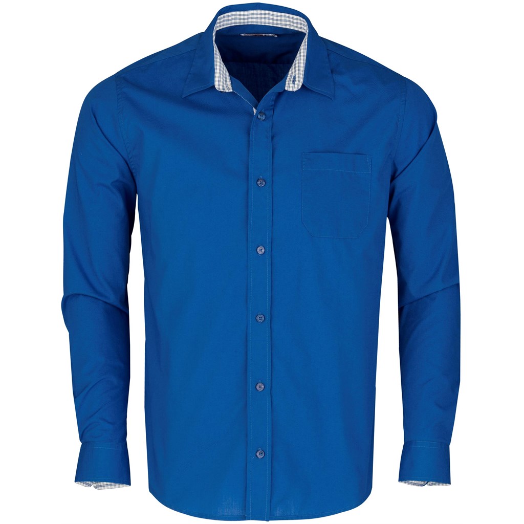 Mens Long Sleeve Warrington Shirt - Royal Blue ROYAL BLUE