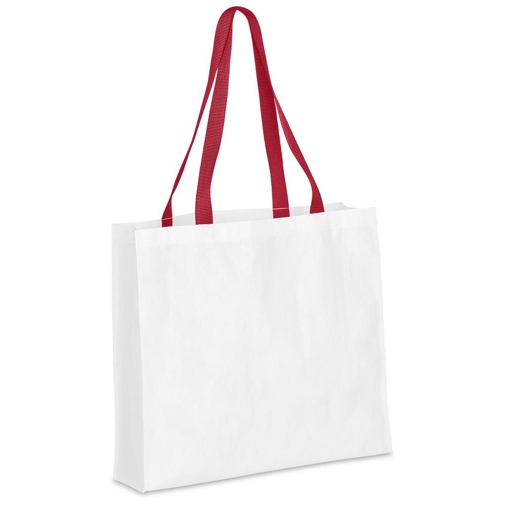 Hoppla Footloose Recycled PET Stitch-Bond Shopper RED