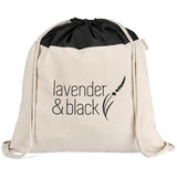 Kooshty Dominica Jumbo Cotton Drawstring Bag BLACK