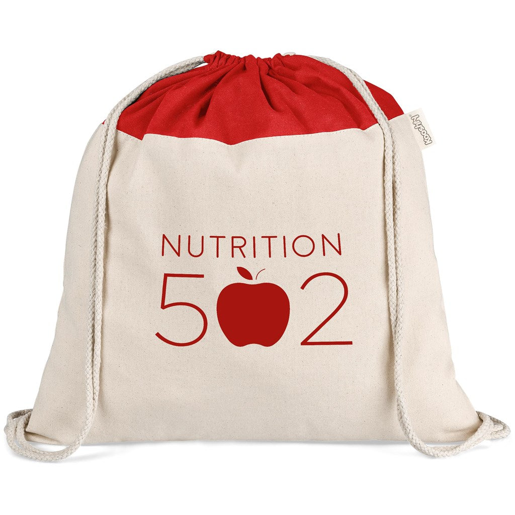Kooshty Dominica Jumbo Cotton Drawstring Bag RED