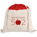 Kooshty Dominica Jumbo Cotton Drawstring Bag RED