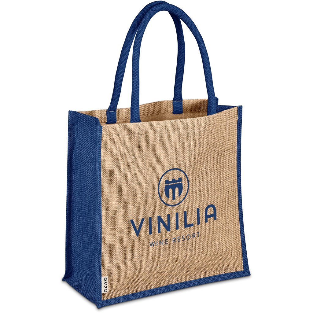 Okiyo Okinawa Jute Tote BLUE