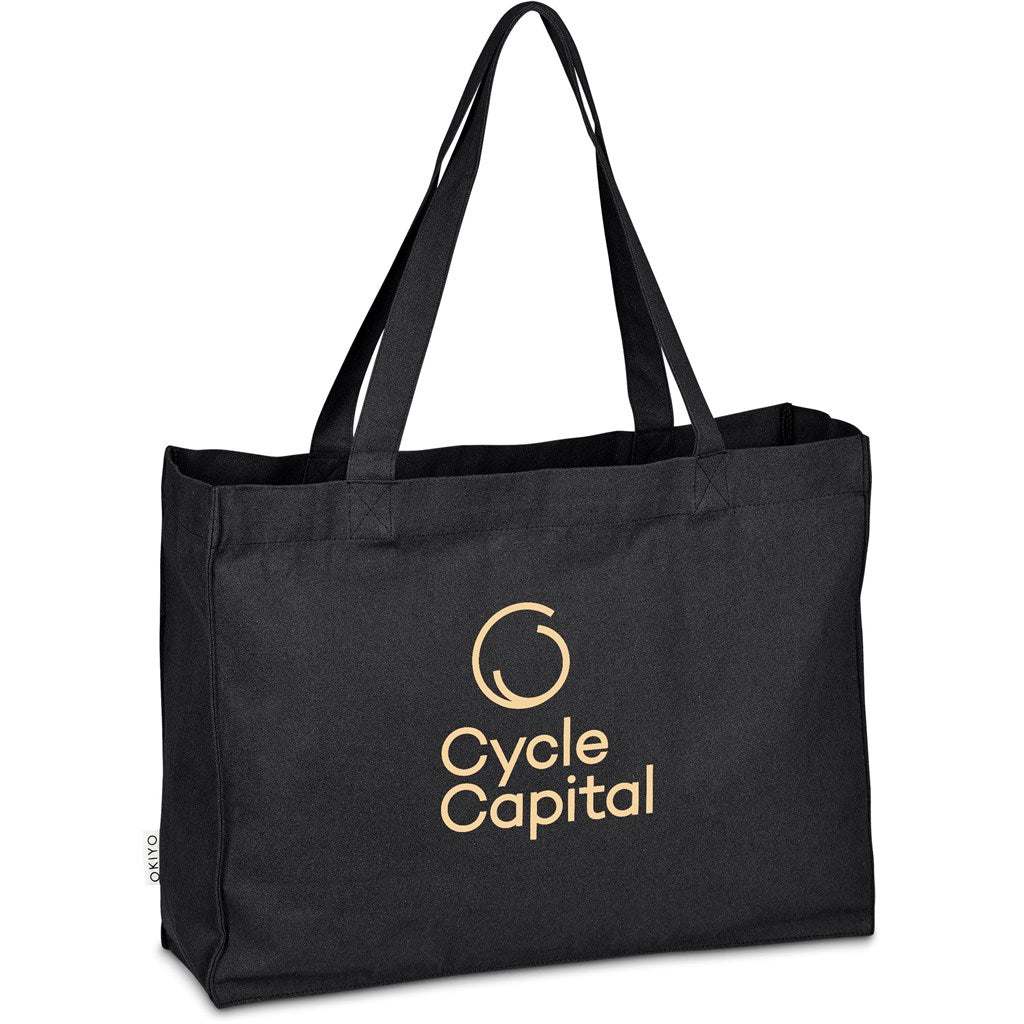 Okiyo Subarashi Recycled Canvas Tote BLACK