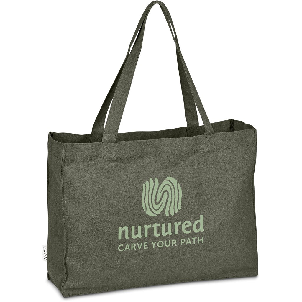 Okiyo Subarashi Recycled Canvas Tote MILITARY GREEN