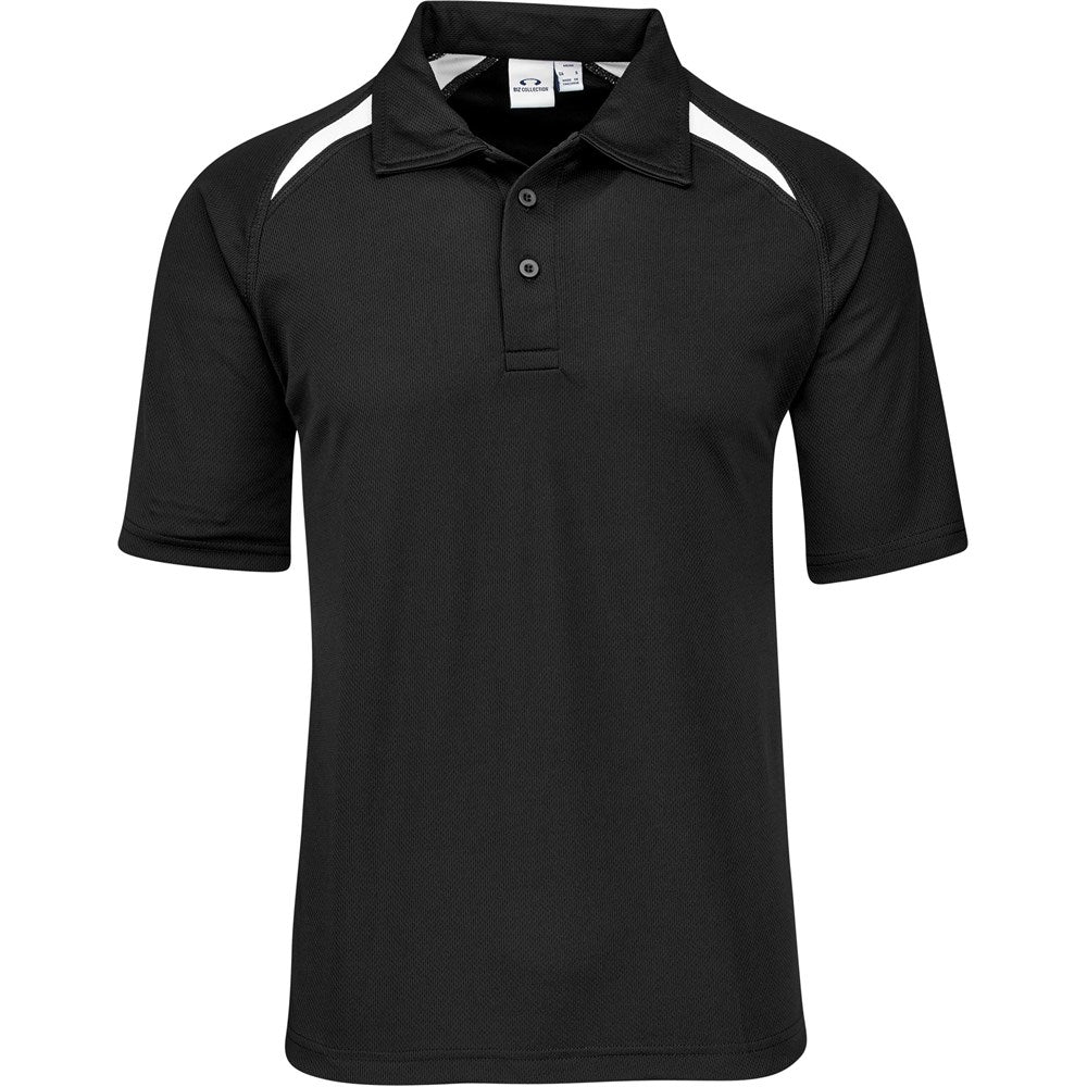Mens Splice Golf Shirt - Black White BLACK WHITE