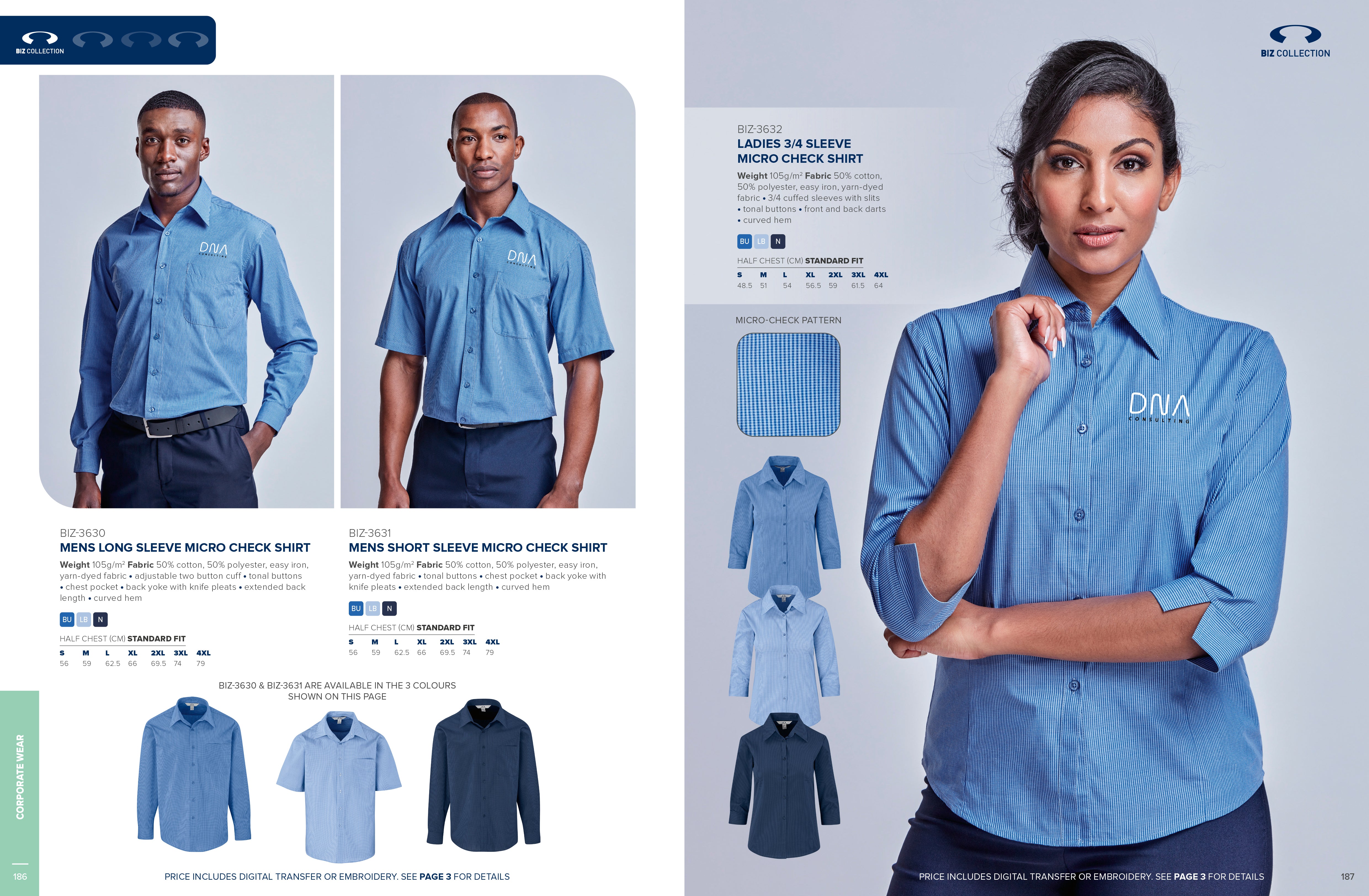 Mens Short Sleeve Micro Check Shirt - Light Blue