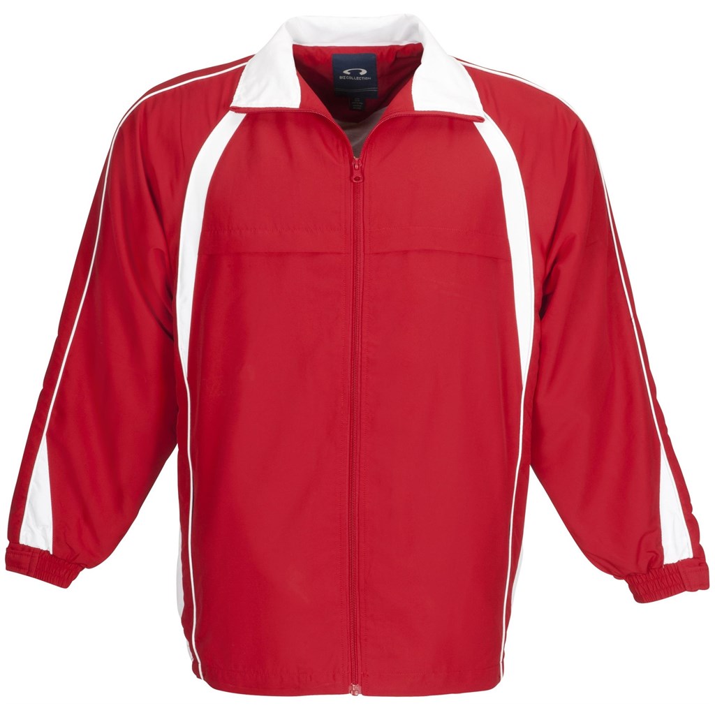 Unisex Splice Track Top - Red White RED WHITE