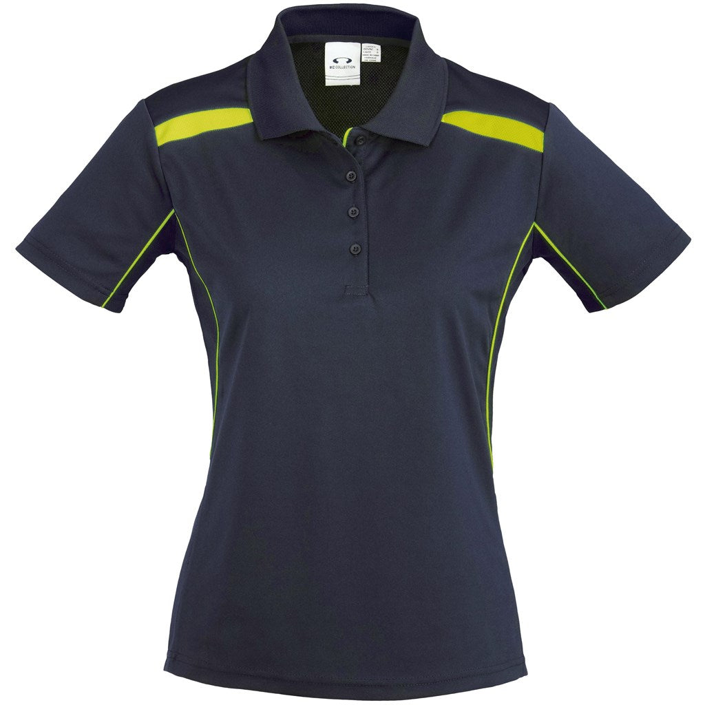 Ladies United Golf Shirt - Navy Lime NAVY LIME