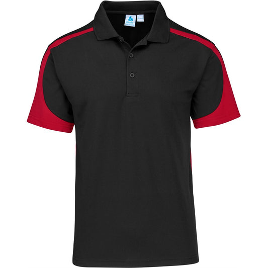 Mens Talon Golf Shirt BLACK RED