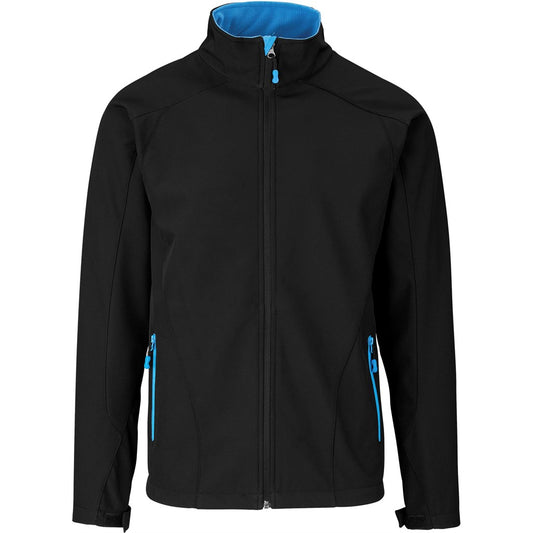 Mens Geneva Softshell Jacket - Black Cyan BLACK CYAN