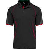 Mens Razor Golf Shirt BLACK RED