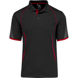 Mens Razor Golf Shirt BLACK RED