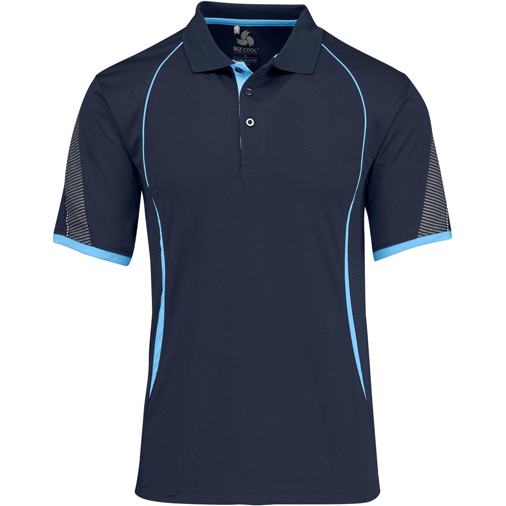 Mens Razor Golf Shirt NAVY LIGHT BLUE