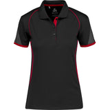 Ladies Razor Golf Shirt BLACK RED