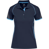 Ladies Razor Golf Shirt NAVY LIGHT BLUE