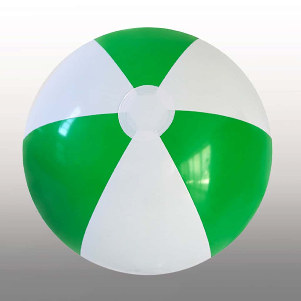 Beach Balls – 40cm .Green & White