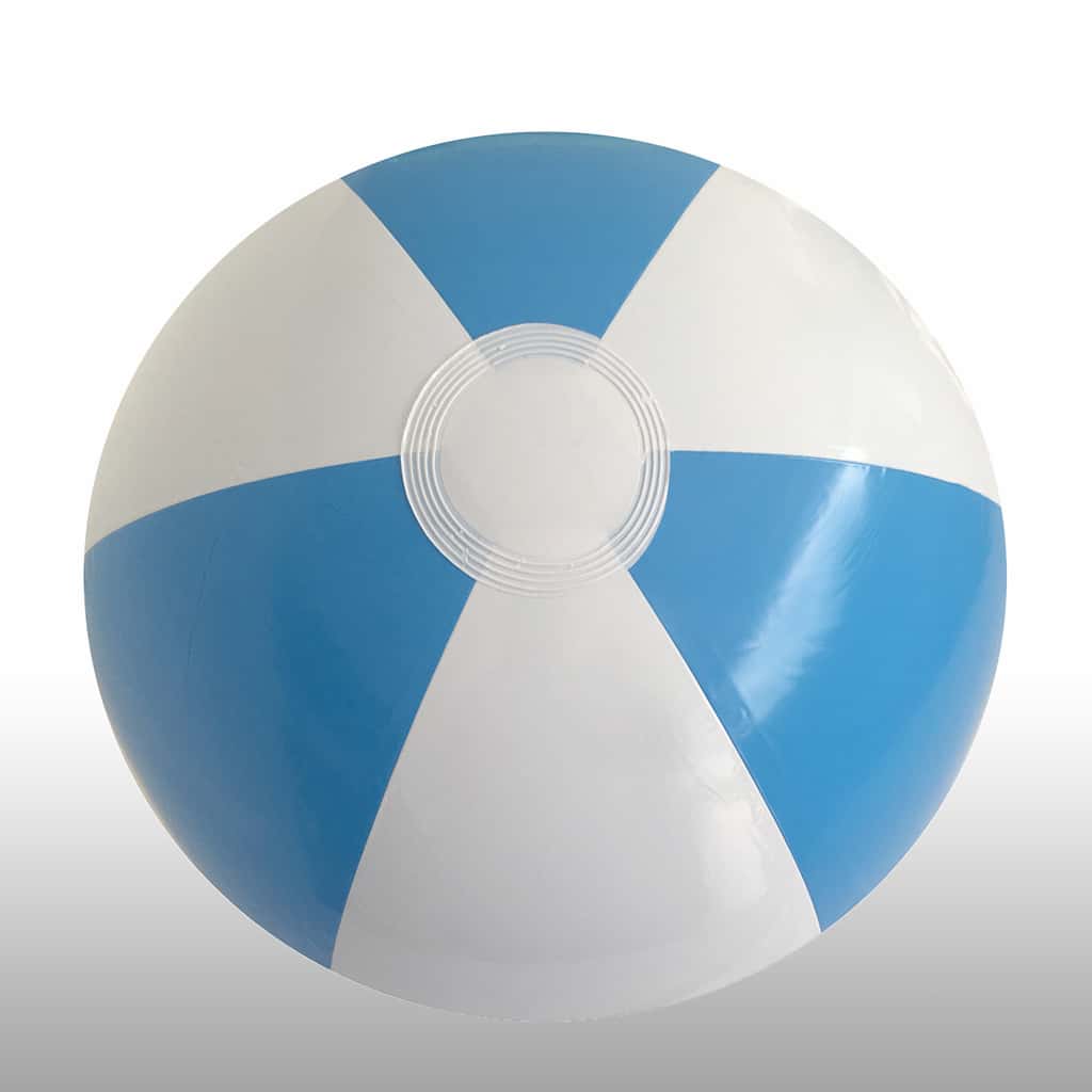 Beach Balls – 40cm .Light Blue & White