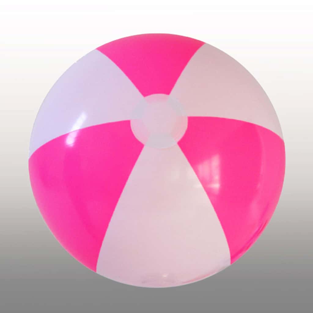 Beach Balls – 40cm .Pink & White