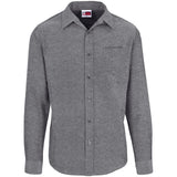 Mens Long Sleeve Oxford Shirt DARK GREY