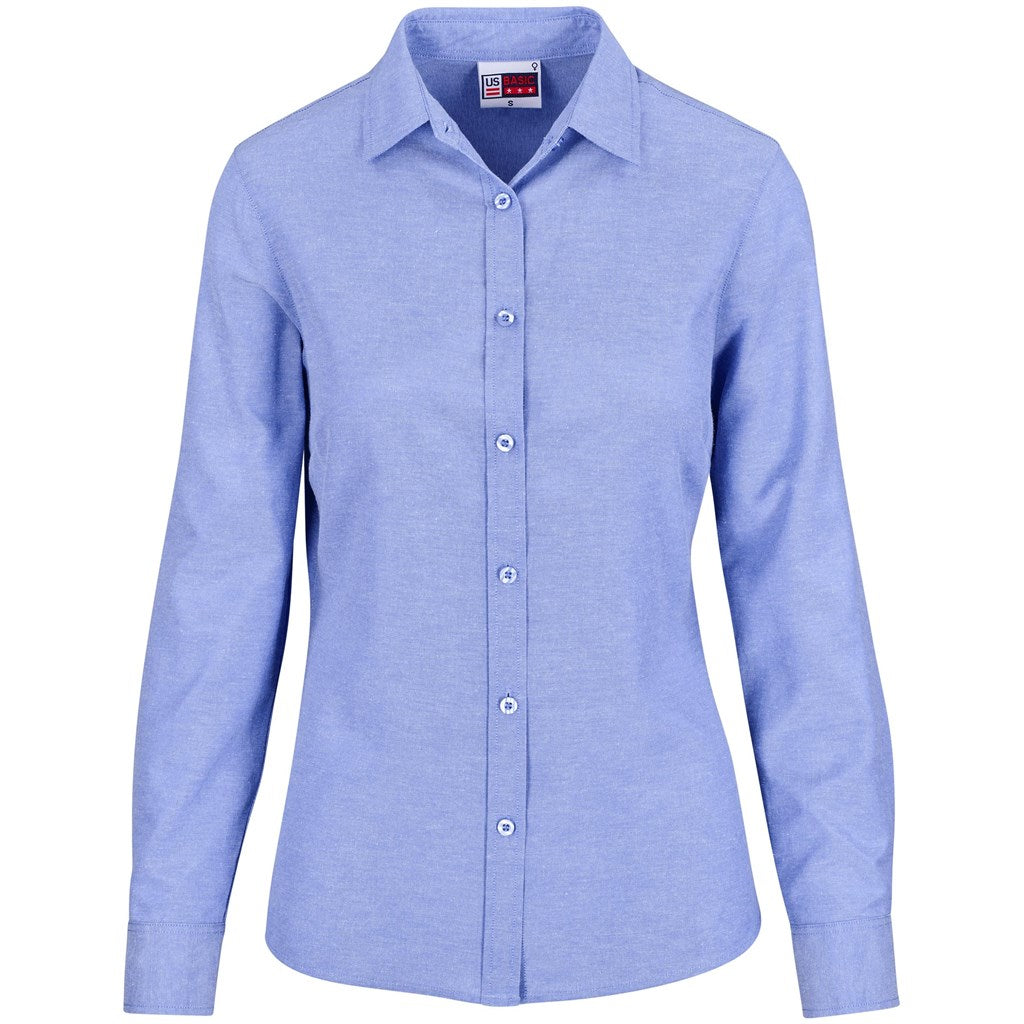 Ladies Long Sleeve Oxford Shirt SKY BLUE