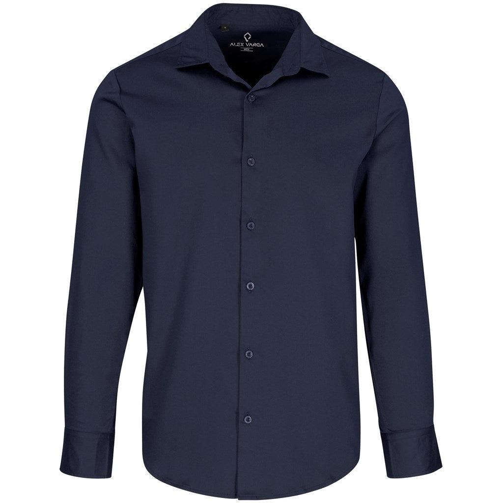 Mens Long Sleeve Alex Varga Opus Stretch Shirt NAVY