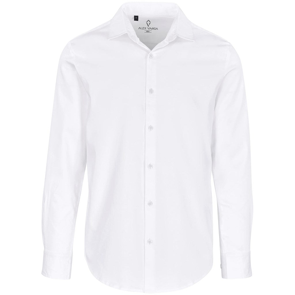 Mens Long Sleeve Alex Varga Opus Stretch Shirt WHITE