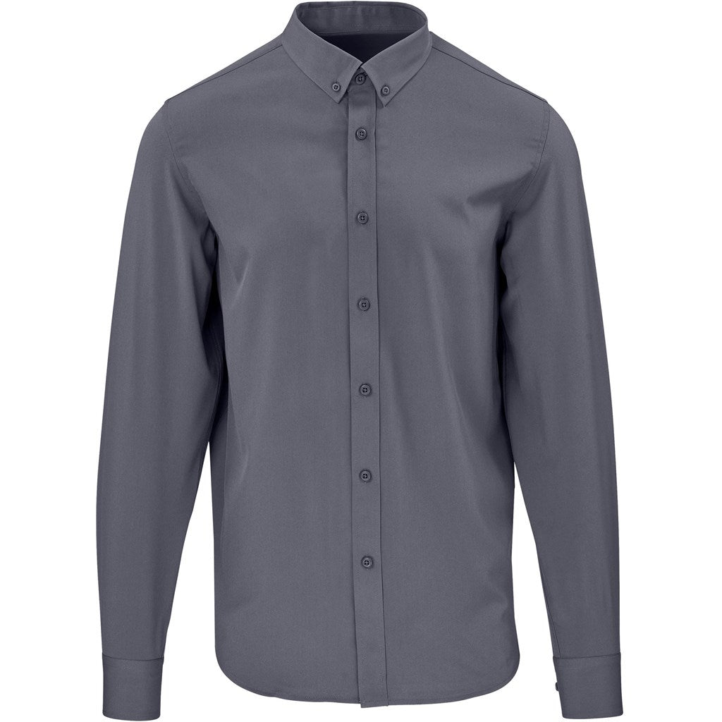 Mens Long Sleeve Sorrento Shirt CHARCOAL