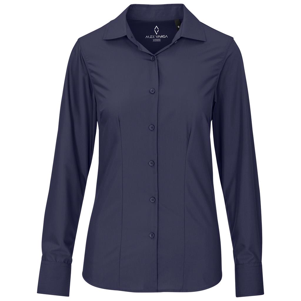 Ladies Long Sleeve Alex Varga Hallstatt Shirt NAVY