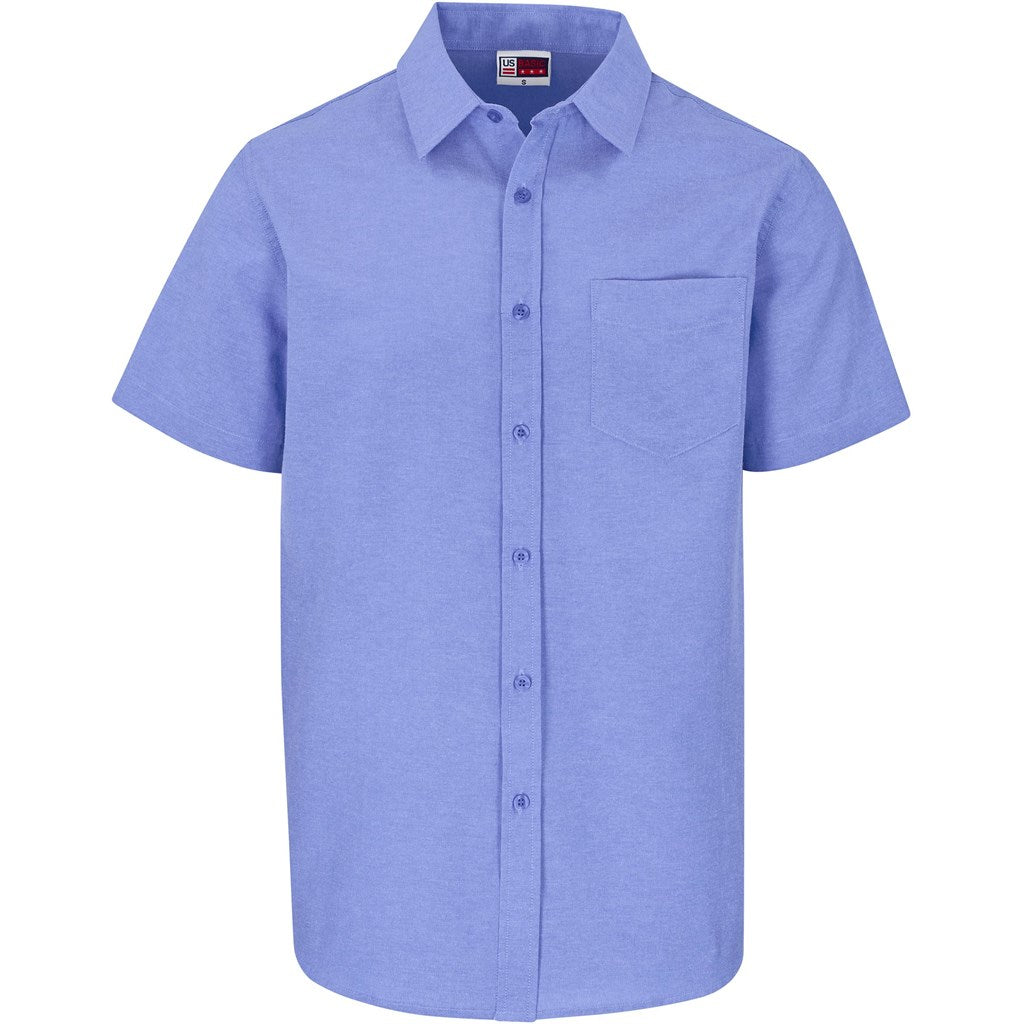 Mens Short Sleeve Oxford Shirt SKY BLUE