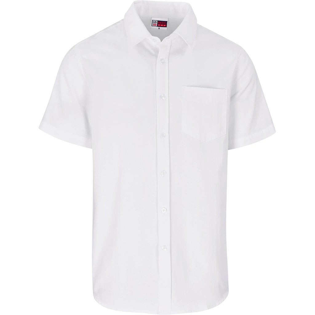 Mens Short Sleeve Oxford Shirt WHITE