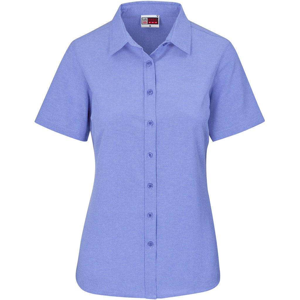 Ladies Short Sleeve Oxford Shirt SKY BLUE
