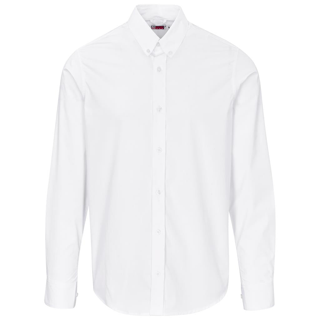 Mens Long Sleeve Sheffield Stretch Shirt WHITE