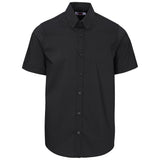 Mens Short Sleeve Sheffield Stretch Shirt BLACK