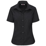 Ladies Short Sleeve Sheffield Stretch Shirt BLACK