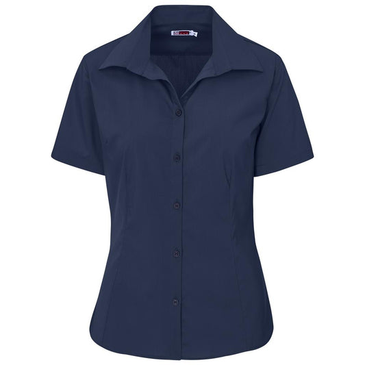 Ladies Short Sleeve Sheffield Stretch Shirt NAVY