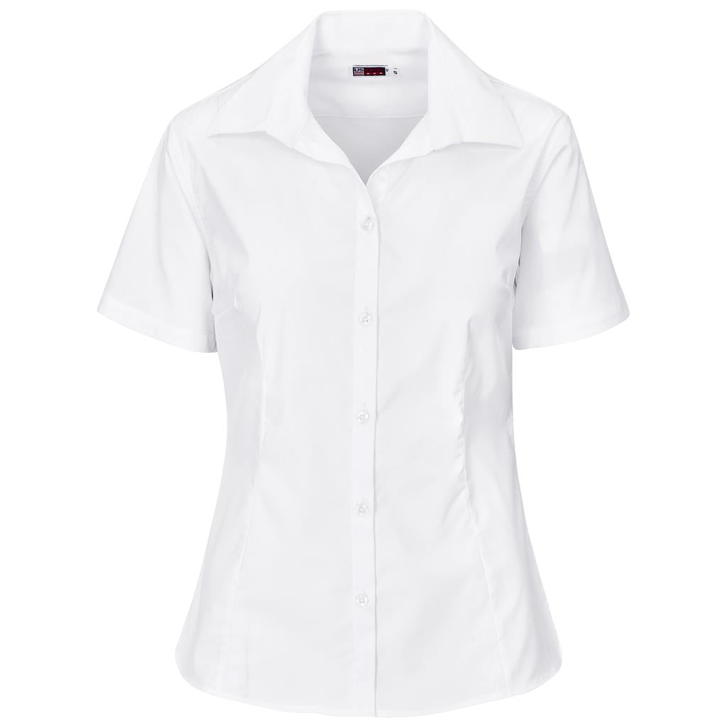 Ladies Short Sleeve Sheffield Stretch Shirt WHITE