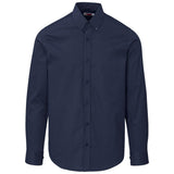 Mens Long Sleeve Cotton Twill Moderna Shirt NAVY