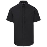 Mens Short Sleeve Cotton Twill Moderna Shirt BLACK