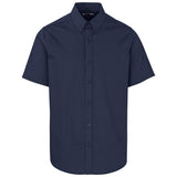Mens Short Sleeve Cotton Twill Moderna Shirt NAVY
