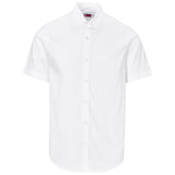 Mens Short Sleeve Cotton Twill Moderna Shirt WHITE