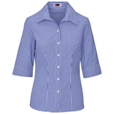 Ladies 3/4 Sleeve Ashford Shirt BLUE