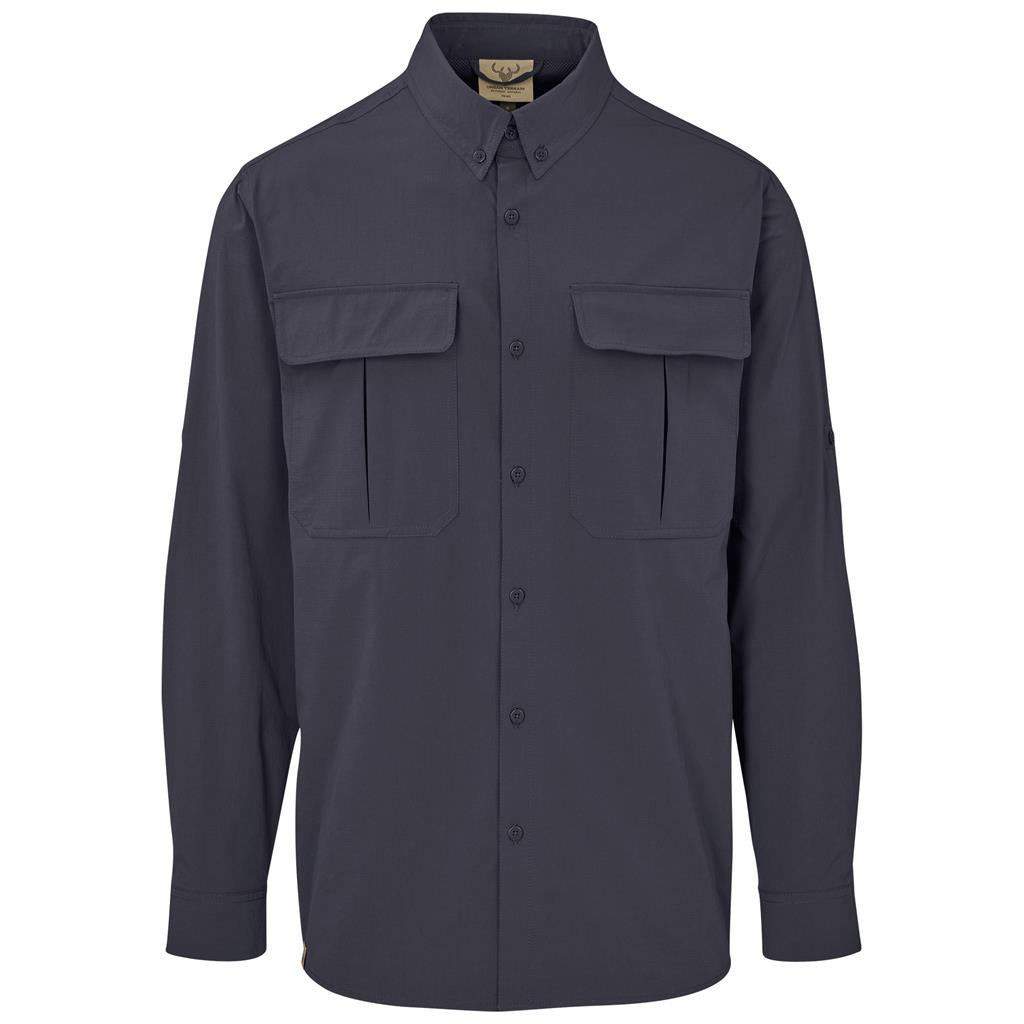 Mens Long Sleeve Amatola Shirt CHARCOAL