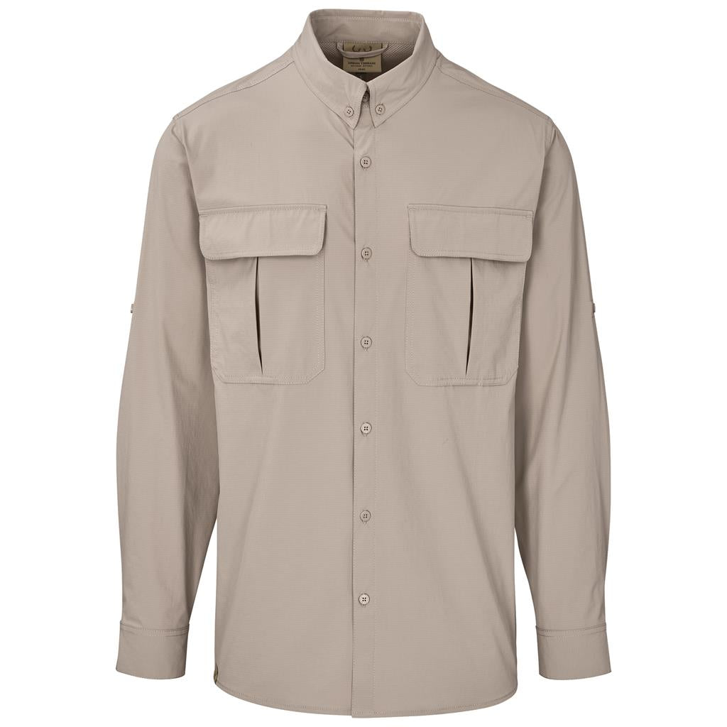 Mens Long Sleeve Amatola Shirt KHAKI