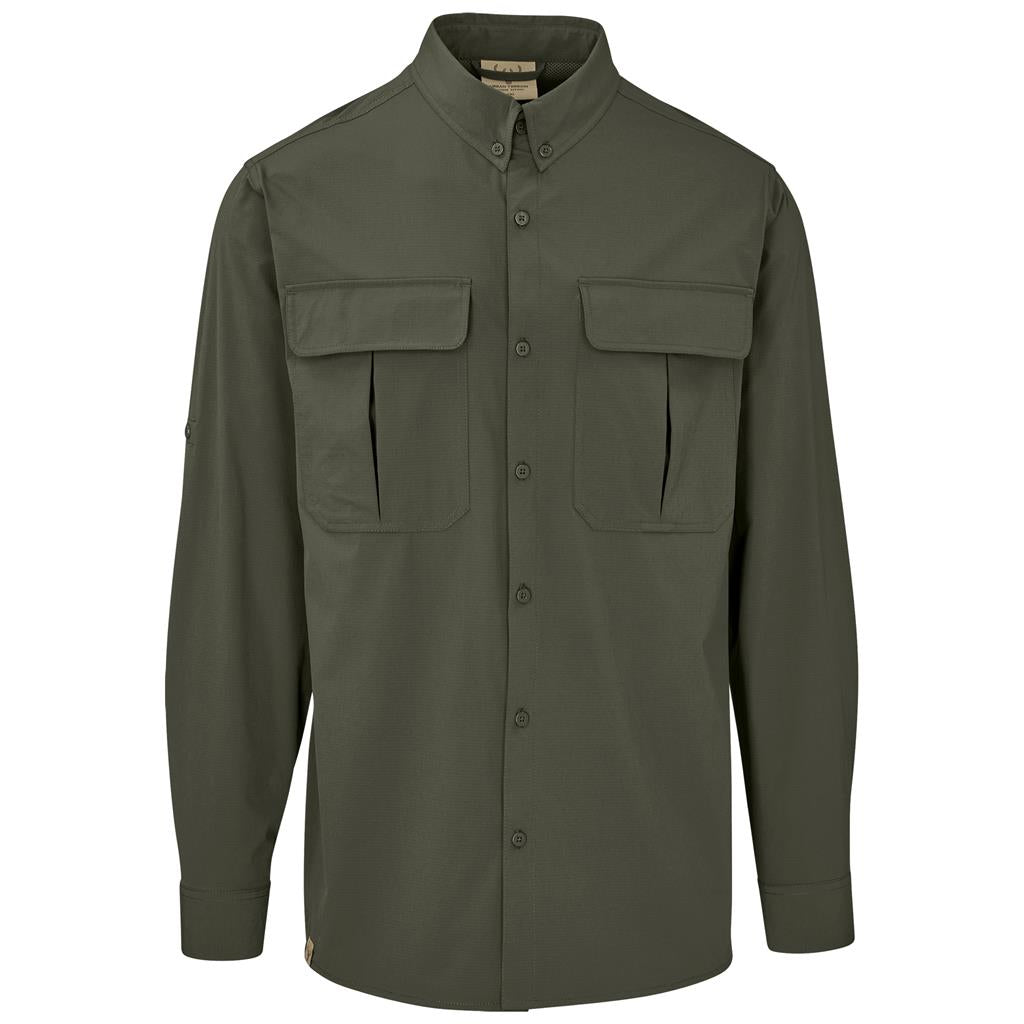 Mens Long Sleeve Amatola Shirt OLIVE